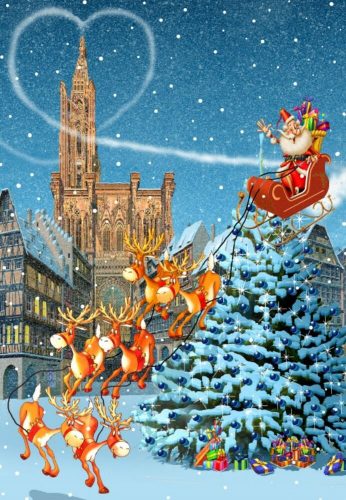 Cathédrale de Strasbourg á Noël - Bluebird 90409-F - 1000 darabos puzzle