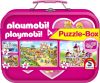 Playmobil, 2x60, 2x100 db, Rózsaszín fém kofferrel (56498) Playmobil, Puzzle-Box pink