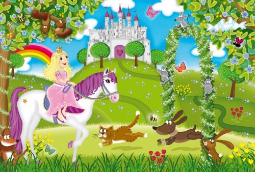 Princess in the castle garden, 3x48 pcs (56225) Prinzessin im Schlossgarten