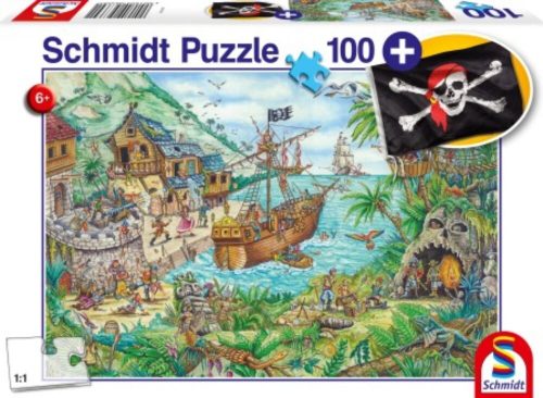 Kalóz öböl, 100 db (56330) In der Piratenbucht  / Pirate cove (pirate flag)