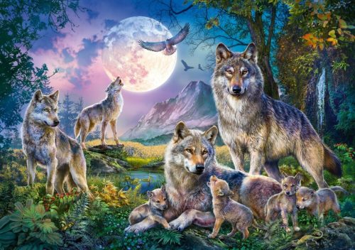 Wolves, 1500 db (58954) Wolfsfamilie