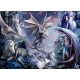 Anne Stokes - Silver Dragon Collage - Bluebird 90036-F - 1500 darabos puzzle